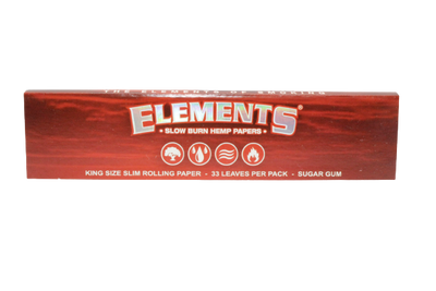 Elements Slow Burn Papers King Slim Red