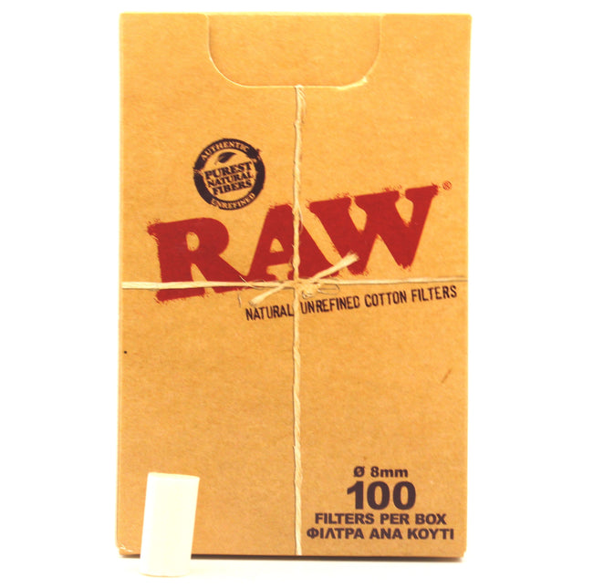 RAW COTTON FILTER BOX  (100 FILTER TIPS)