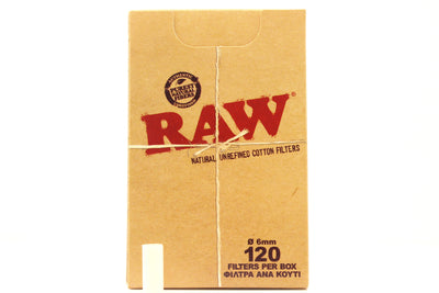 RAW COTTON FILTER BOX  (120 FILTER TIPS)
